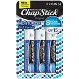 Chapstick Pack Com 3 Hidratantes Labiais Chap Stick Original