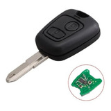 Chave 2 Botões Circuito Completo + Chip Code Peugeot 206