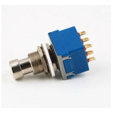 Chave 3pdt 9 Terminais Azul Bypass Pedal Footswitch