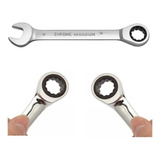 Chave Profissional Combinada Boca Estrela Com Catraca 10mm Cor Cinza