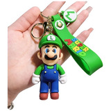 Chaveiro 3d Super Mario Bros Luigi Yoshi Com Pingente 