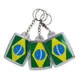 Chaveiro Brasil Lembrancinha 100un Tam 3x4cm Personalizado