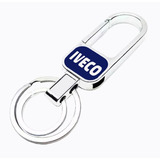 Chaveiro Metal Iveco 2 Argolas Gatilho Mosquetão / Caminhão