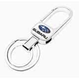 Chaveiro Metal Subaru Gatilho Mosquetão Com2 Argolas / Carro