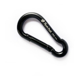 Chaveiro Mini Mosquetão 6 Cm Aço Preto Resistência 180 Kgf