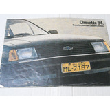 Chevette 1984 Folheto Folder Propaganda Prospecto Original