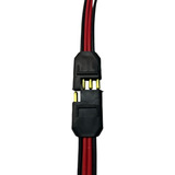 Chicote Engate Rápido 4 Vias Iluminação Led Som Fio Cobre