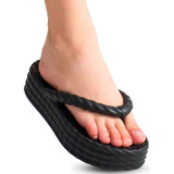 Chinelo Nuvem De Dedo Trança Plataforma Eva Leve Confortável