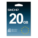 Chip Europa Lite 10 Países - 20gb - 30 Dias