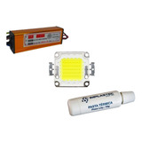 Chip + Reator Driver Led 50w 100w 150w 200w + Pasta Termica