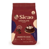 Chocolate Amargo 70% Cacau Moedas 1,01kg Sicao Nobre