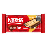 Chocolate Ao Leite Amendoim E Biscoito De Baunilha Choco Trio Nestlé Pacote 90 G