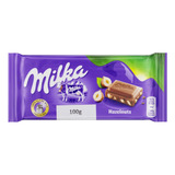 Chocolate Ao Leite Com Avelãs Inteiras Milka Pacote 100g