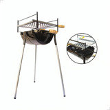 Churrasqueira Botijão Compacta Com Suporte E Grelha Com Pés