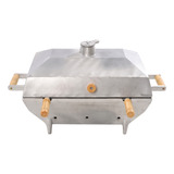 Churrasqueira De Aluminio A Bafo Quadrada Tamanho Grande