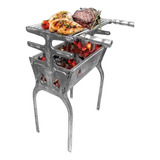 Churrasqueira Desmontavel Portatil 81 Cm Aluminio Fundido 