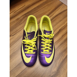 Chuteira De Campo Nike Mercurial Victory Iv, Roxo E Amarelo