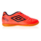 Chuteira Masculina Futsal Class Fg Umbro Cor Coral/preto Tamanho 39 Br