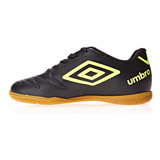 Chuteira Masculina Futsal Class Fg Umbro Cor Preto/limao Tamanho 41 Br