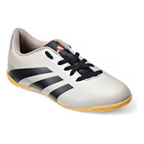 Chuteiras De Futebol adidas Predator Essentials 24.5 In J If6432 Cor Platinmet/aurbla/turbo Com Sola Ag Adequada Para Grama Sintética Sem Gênero Infantil 28 Br