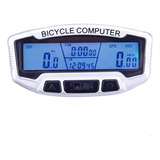 Ciclocomputador Bike 28 Funções Velocímetro Odômetro Sd-558a Cor Prateado
