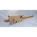 Cigar Box Guitar Natural 3strings Fretless 