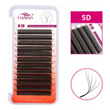 Cílios Fadvan 5d W Volume Egípcio Mix E Tamanho Único Comprimento 0 Mm Cor Preto Espessura 0.07 Mm Tipo De Curvatura D - 12mm