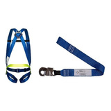 Cinto Cinturão Paraquedista 1 Ponto E Talabarte Simples Em I Cor Azul Tamanho Único