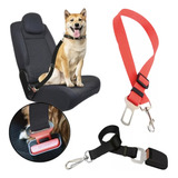 Cinto De Segurança Para Coleira Pet Cachorro Passeio Carros Cor Vermelho