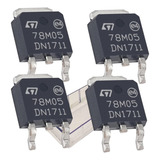 Circuito Integrado 78m05 Smd (4 Peças) 7805 Regulador