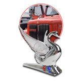 Cisne Cromado Capo Caminhão Mb Ford Scania Base Reta Com Luz