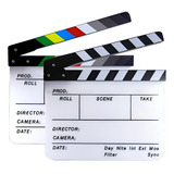 Claquete De Cinema Profissional Acrílico Com Imã 30x24,5 Cm