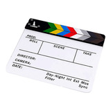 Claquete Profissional De Acrílico 30x24,5cm Com Varas Magnéticas Produção De Vídeos E Cinema - Marca Lorben