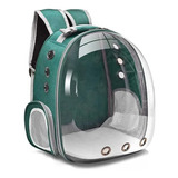 Click Cat Bag Cor Verde Mochila Pet Visão Panorâmica Astronauta Cachorro Gato Cão