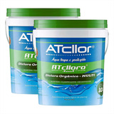 Cloro P/ Piscina Limpa E Protege 3 Em 1 Balde 10kg Kit C/2un