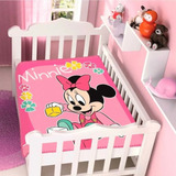 Cobertor Jolitex Berço Bebê Disney Minnie Brincando Vermelho