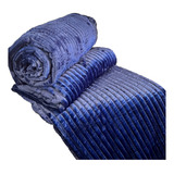 Cobertor Manta Flannel Antialérgico King Queen 2,20 X 2,40 Cor Azul-marinho