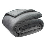 Cobertor Queen Camesa Neo Soft Velour 300g Liso 2,20x2,40m Cor Cinza Velour 300g