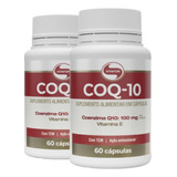 Coenzima Q10 100 Mg Vitafor Coq10 + Vitamina E 120 Caps Kit 2 Potes Sabor Sem Sabor