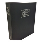 Cofre Em Forma Livro Dicionario Inglês Aço Joias Dinheiro 