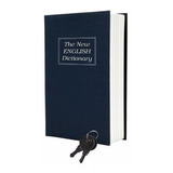 Cofre Livro Camuflado Formato Dicionário Inglês Dinheiro Cor Azul-escuro