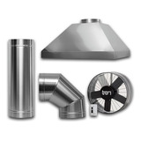 Coifa Aço Inox Churrasqueira Piramidal 100x60 Gourmet