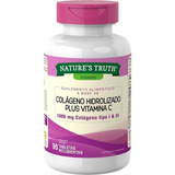 Colágeno Hidrolisado Tipo I E Iii Com Vitamina C - 90 Comp. Sabor N/a