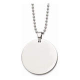 Colar Chisel Em Aço Inoxidável Dog Tag Para Homens De 24 Pol