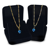 Colar Feminino Ponto De Luz Choker Banho Ouro 18k + Pingente
