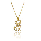 Colar Gargantilha Pingente Cachorro Banhado A Ouro 18k