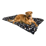 Colchao Cachorro Cama Pet Grande Ex 120x80 Lavável C/ Cor Preto