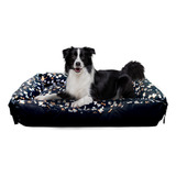 Colchão Cachorro Grande 90x60 Antifriagem Lavável 24h Cor Preto