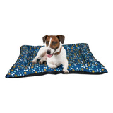 Colchonete Cama Pet Cachorro Cães Gatos 70x50 Cor Azul Desenho Azul