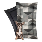 Colchonete Caminha Pet Cães Gatos Impermeável Geométrica P Cor Cinza Desenho Triângulo Cinza